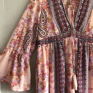 Maxi dress with short skirt